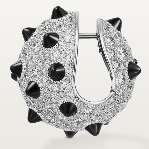 Clash[Un]limited Earring White gold, onyx, diamonds